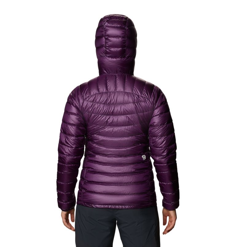 Women's Phantom Down Hooded Jacket, Color: Cosmos Purple, image 2