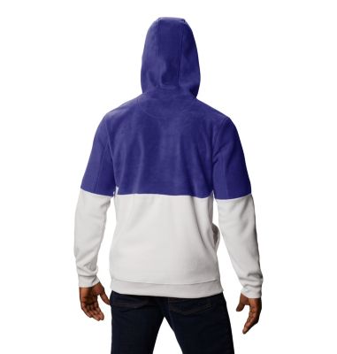 Men's Columbia Lodge&trade; II Fleece Hoodie Columbia Lodge&trade; II Fleece Hoodie | 023 | XL, Nimbus Grey Heather, Purple Quartz, back