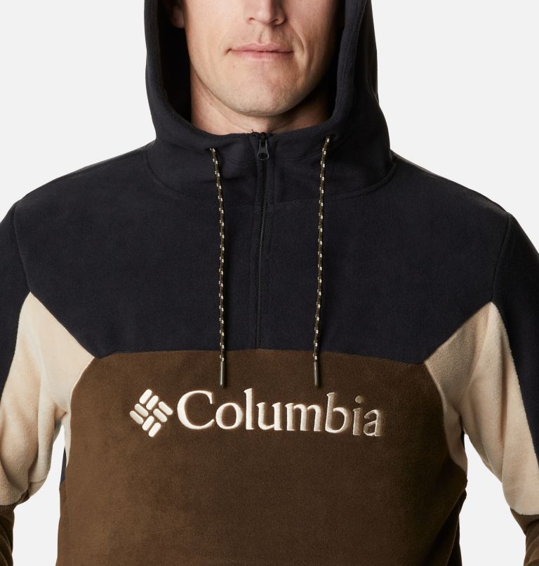 Columbia Lodge II Fleece Hoodie | 319 | S, Color: Olive Green, Black, Ancient Fossil, image 4