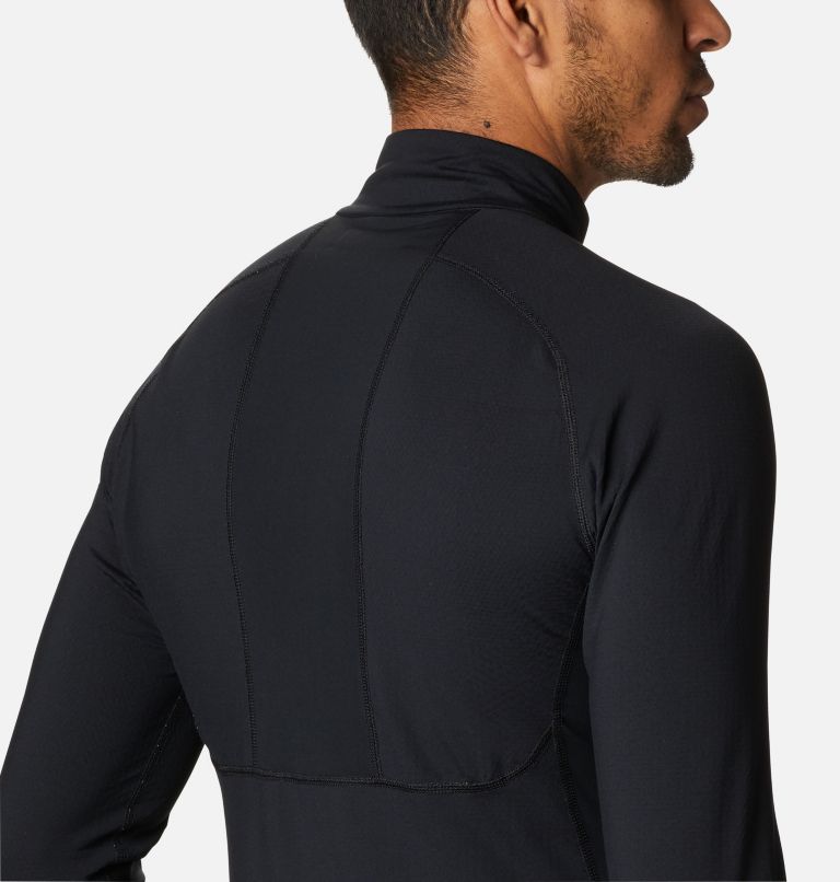 Couche de base avec demi-fermeture éclair en tricot 3D Omni-Heat II pour homme, Color: Black