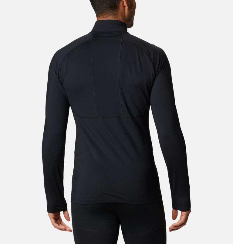Men's Omni-Heat 3D Knit Half Zip Baselayer Shirt, Color: Black