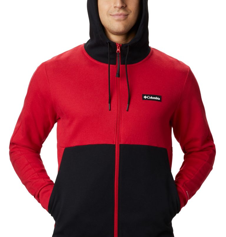 Men's Mountain View Omni-Heat Full Zip Hoodie, Color: Mountain Red, White, image 4
