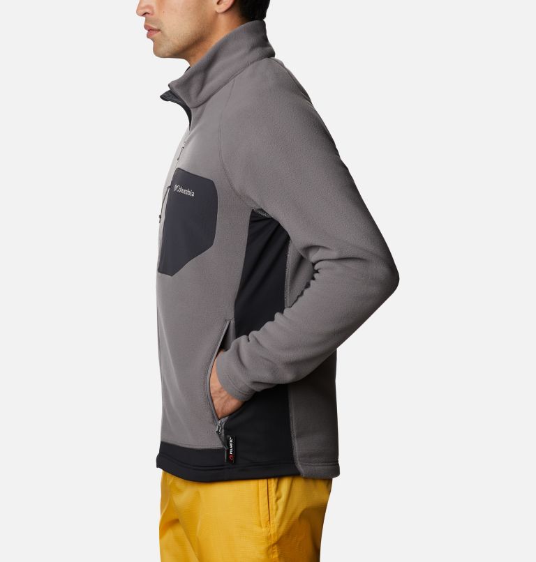 Thumbnail: Men's Polar Powder Fleece , Color: City Grey, Black, image 3