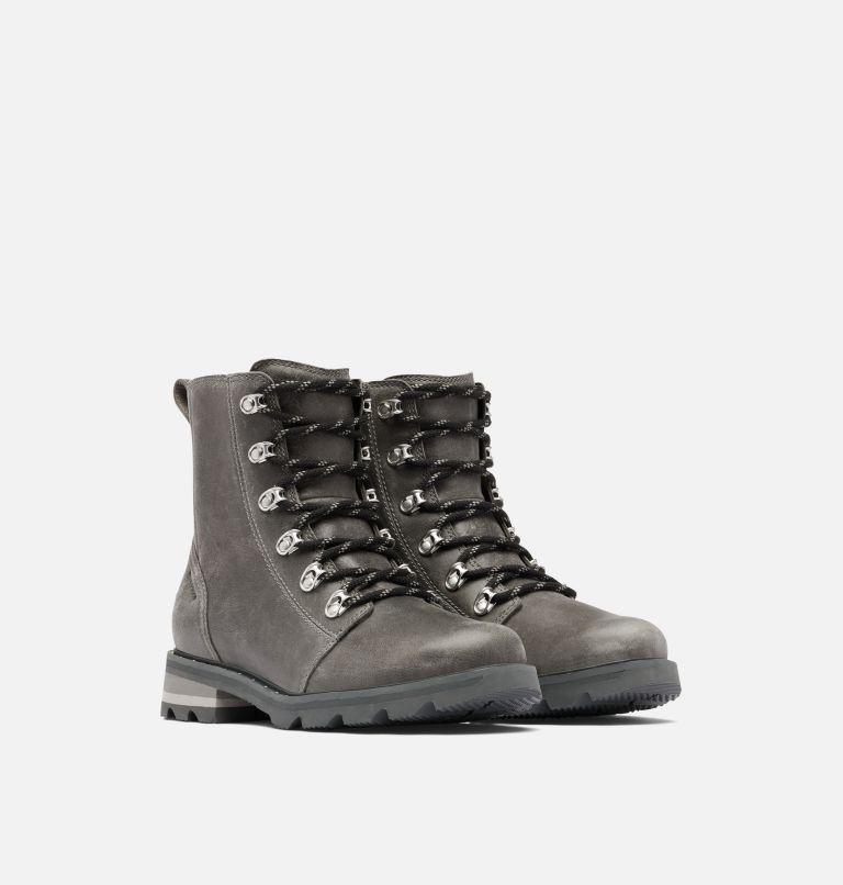 Thumbnail: Women's Lennox Lace Waterproof Boot, Color: Quarry, Grill, image 3