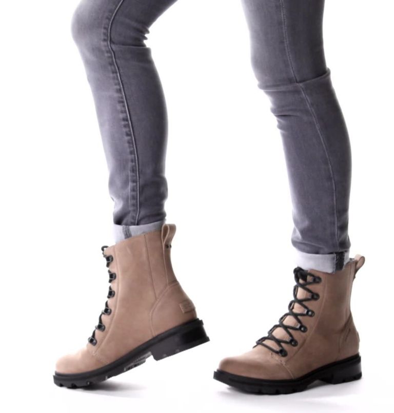 Women's Lennox Lace Waterproof Boot, Color: Omega Taupe, Black