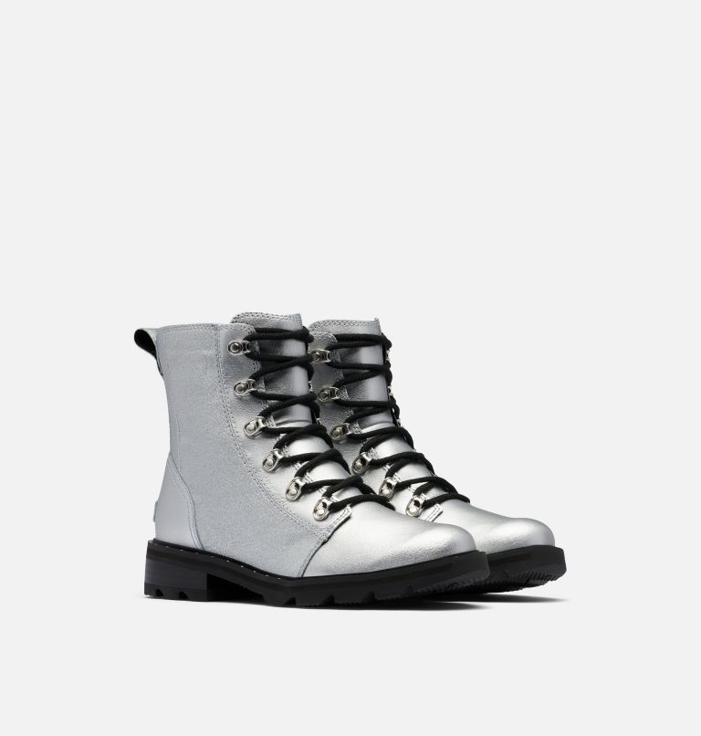Thumbnail: Women's Lennox Lace Boot, Color: Pure Silver, Black, image 2