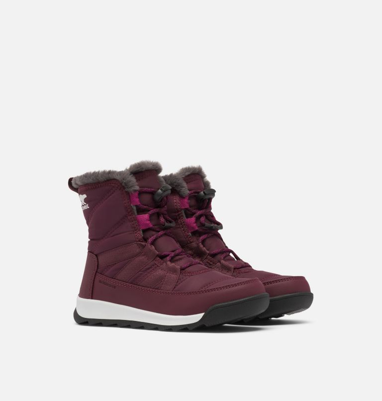 Youth Whitney II Short Lace Winter Boot, Color: Epic Plum, image 2