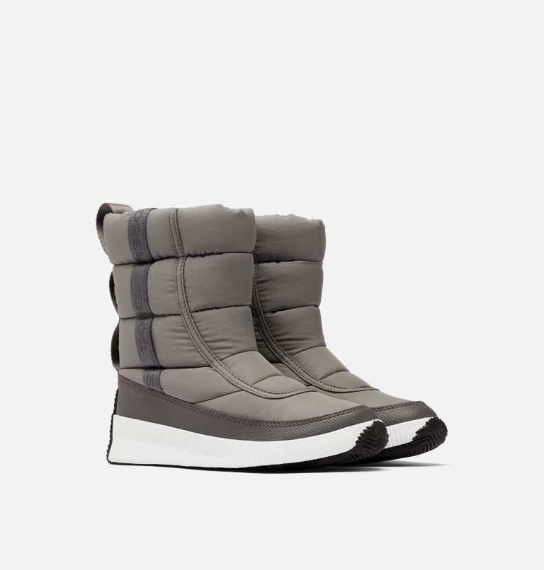 OUT N ABOUT&trade; PUFFY MID | 052 | 7 Women's Out N About&trade; Puffy Mid Boot, Quarry, 3/4 front