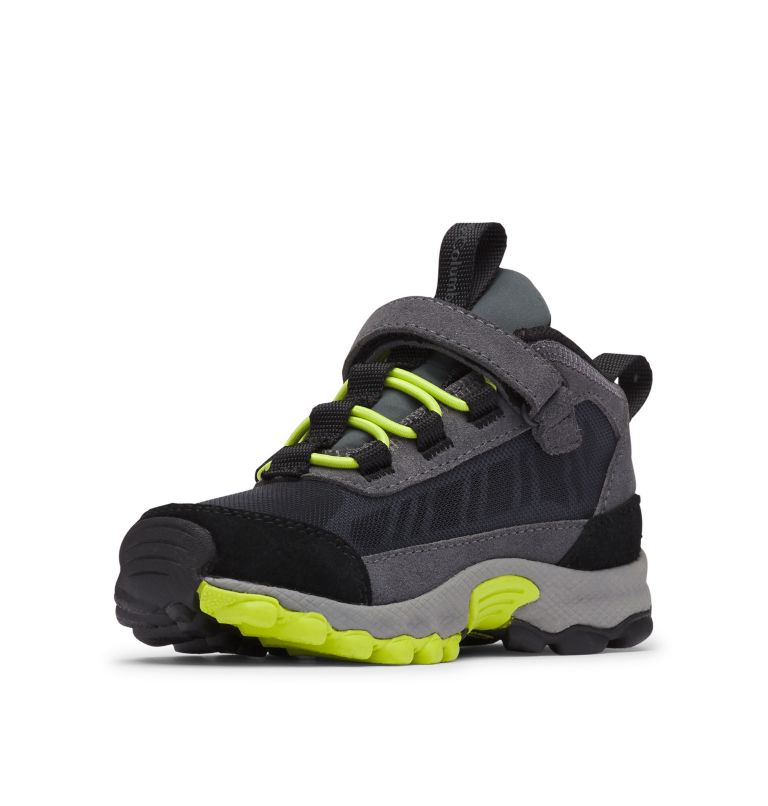 Kids' Flow Borough Shoe, Color: Graphite, Acid Green, image 6