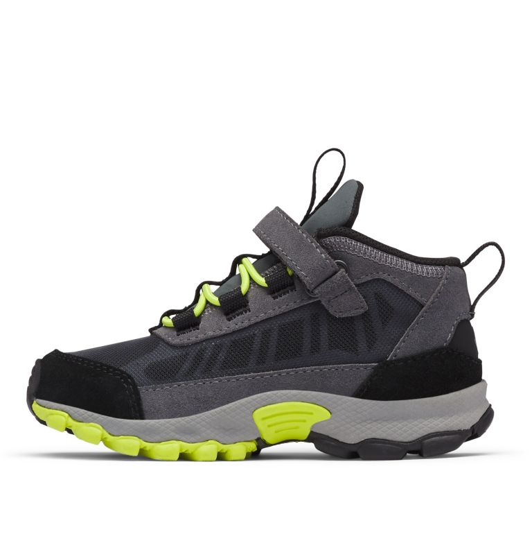 Kids' Flow Borough Shoe, Color: Graphite, Acid Green, image 5