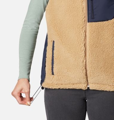 sherpa fleece gilet womens