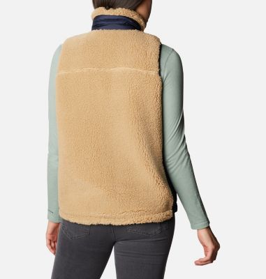 sherpa fleece gilet womens