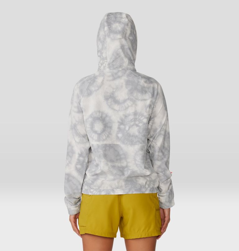 Women's Sunshadow Long Sleeve Hoody, Color: Grey Ice Spore Dye Print, image 2