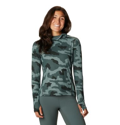 Women's Crater Lake&trade; Long Sleeve Active Hoody Crater Lake&trade; LS Active Hoody | 010 | L, Thunderhead Grey Camo, front