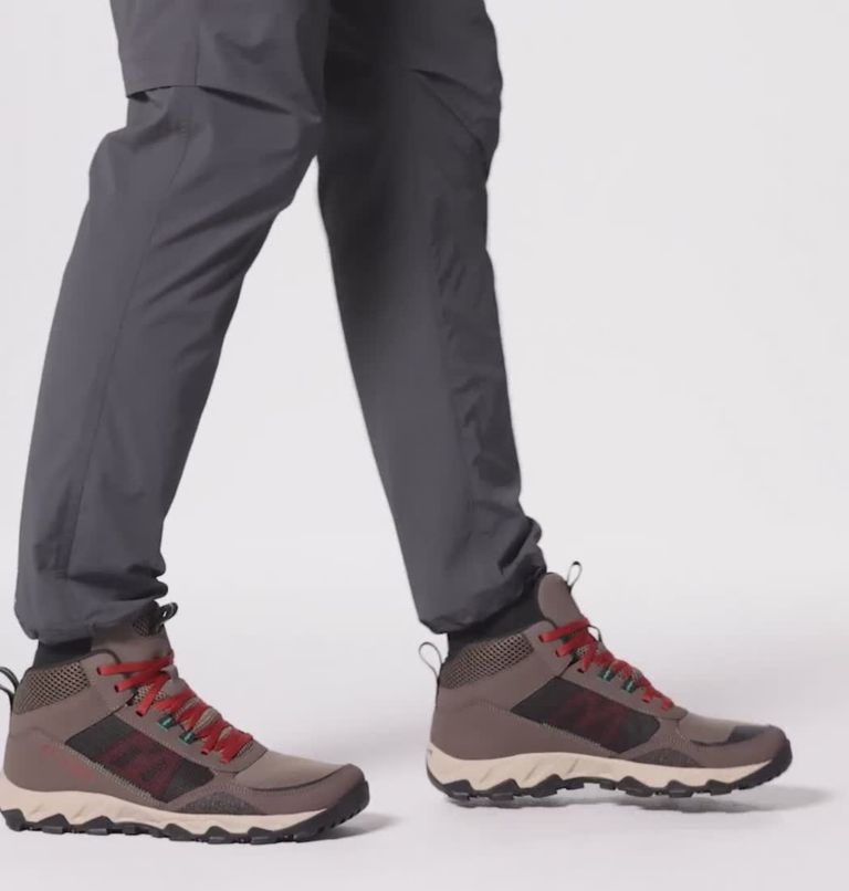 Men's Flow Centre Shoe, Color: Mud, Warp Red