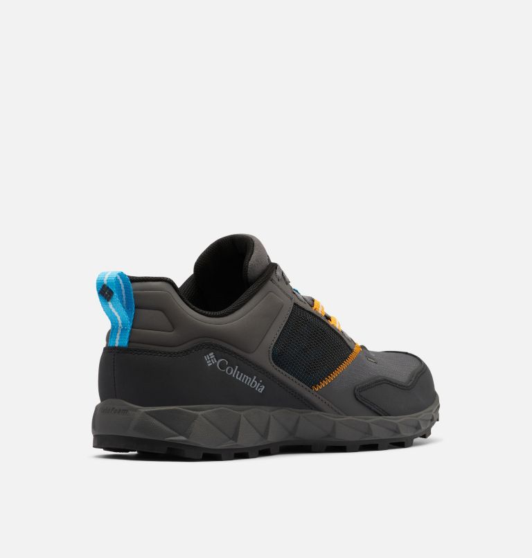 Men's Flow District Shoe, Color: Dark Grey, Cyan Blue