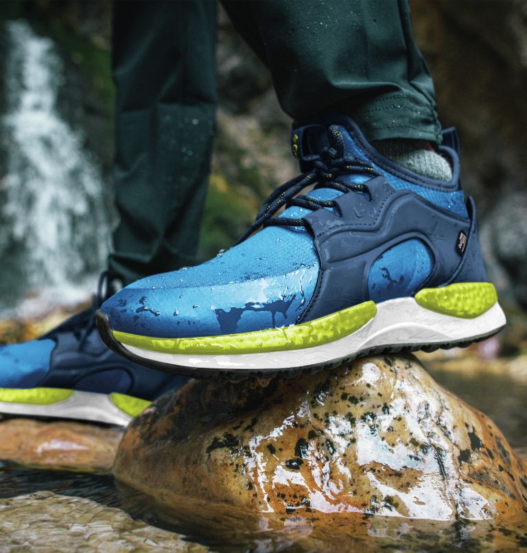 Men’s SH/FT Aurora Outdry Walking Shoe, Color: Bright Indigo, Chartreuse, image 12