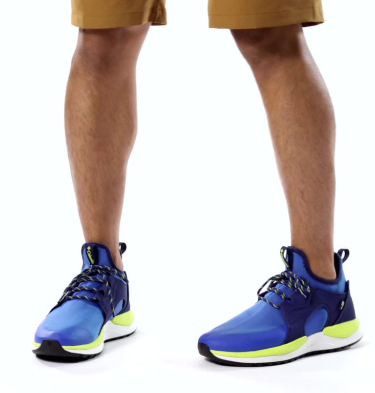 Men’s SH/FT Aurora Outdry Walking Shoe, Color: Bright Indigo, Chartreuse