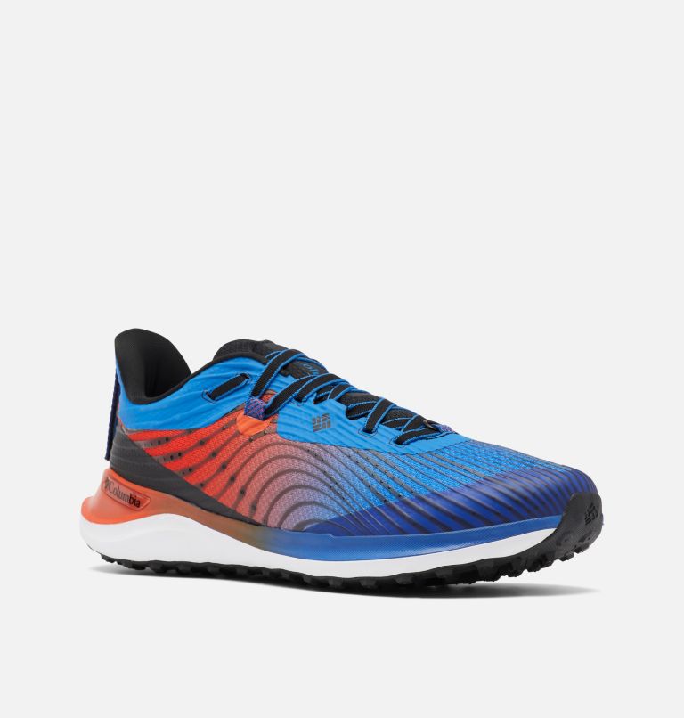 Men’s Escape Ascent Trail Running Shoe, Color: Bright Indigo, Autumn Orange, image 2