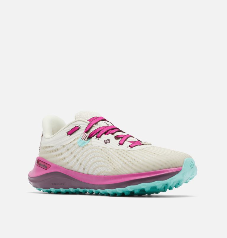 Women’s Escape Ascent Trail Running Shoe, Color: Fawn, Wild Fuchsia, image 2
