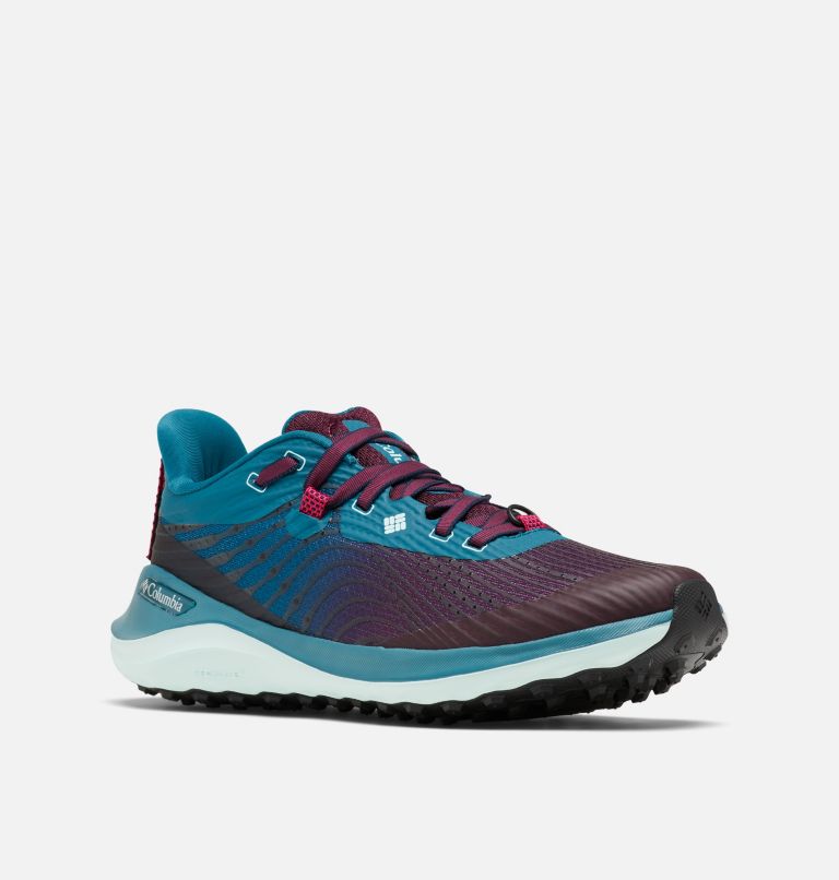 Women’s Escape Ascent Trail Running Shoe, Color: Marionberry, Deep Water, image 2