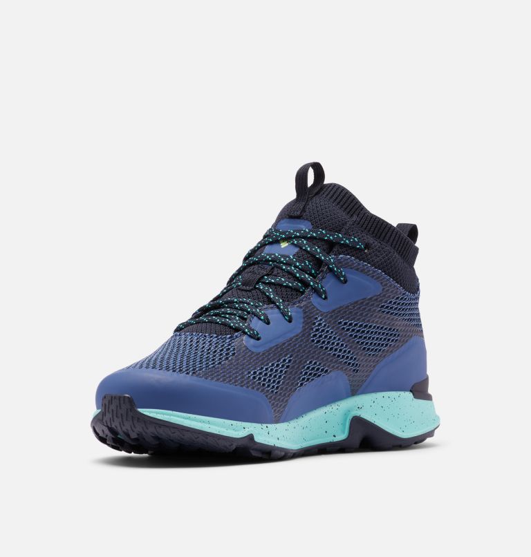 Women's Vitesse Mid OutDry Shoe, Color: Night Tide, Lime Glow, image 6