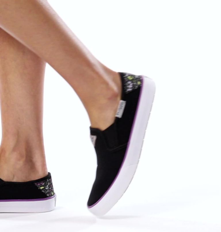 Women's PFG Slack Water Slip Shoe, Color: Black, Dark Lavender