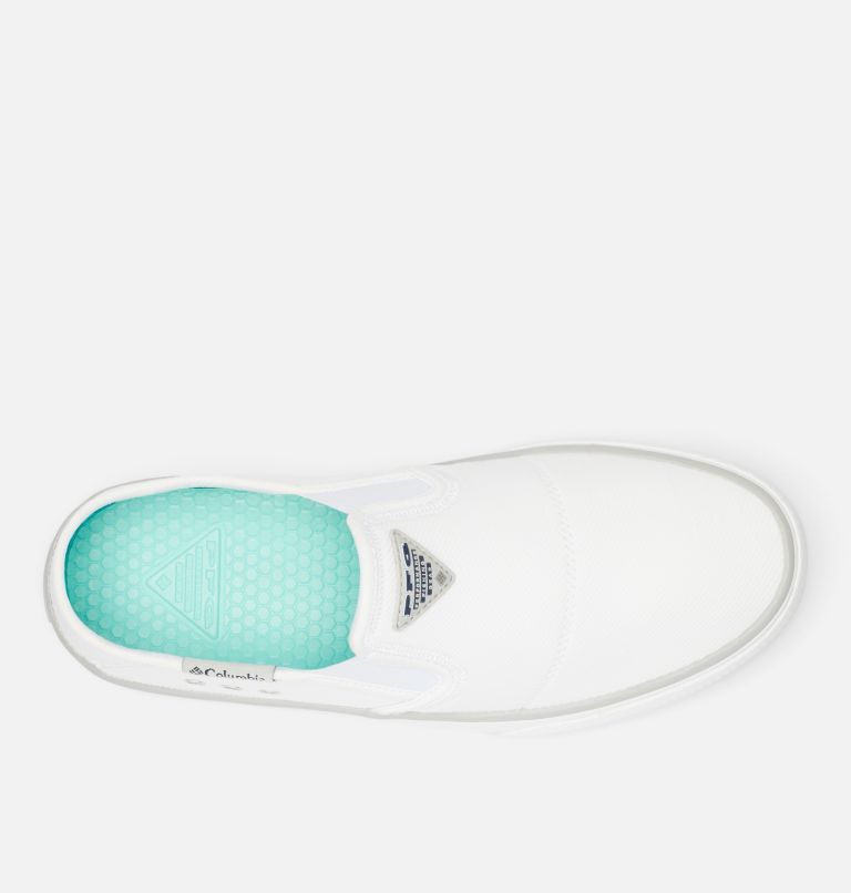 Women's PFG Slack Water Slip Shoe, Color: White, Slate Grey, image 3