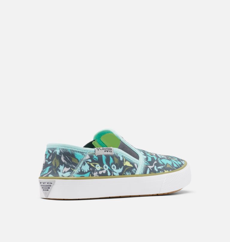Women's PFG Slack Water Slip Shoe, Color: Gulf Stream, Cool Moss, image 9