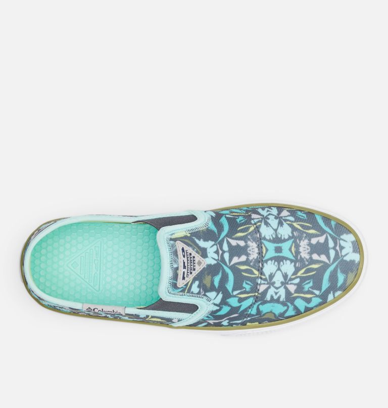 Women's PFG Slack Water Slip Shoe, Color: Gulf Stream, Cool Moss, image 3