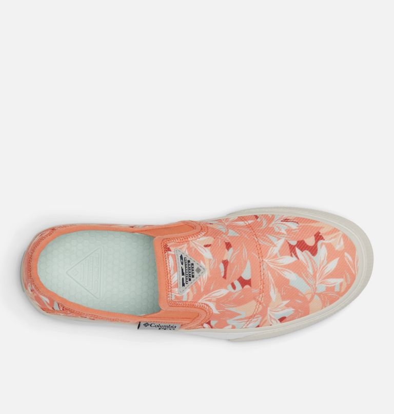 Women's PFG Slack Water Slip Shoe, Color: Bright Peach, Icy Morn, image 3