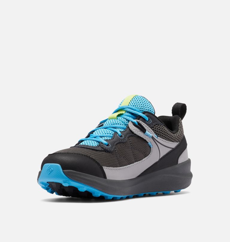 Youth Trailstorm Walking Shoe, Color: Dark Grey, Cyan Blue, image 6