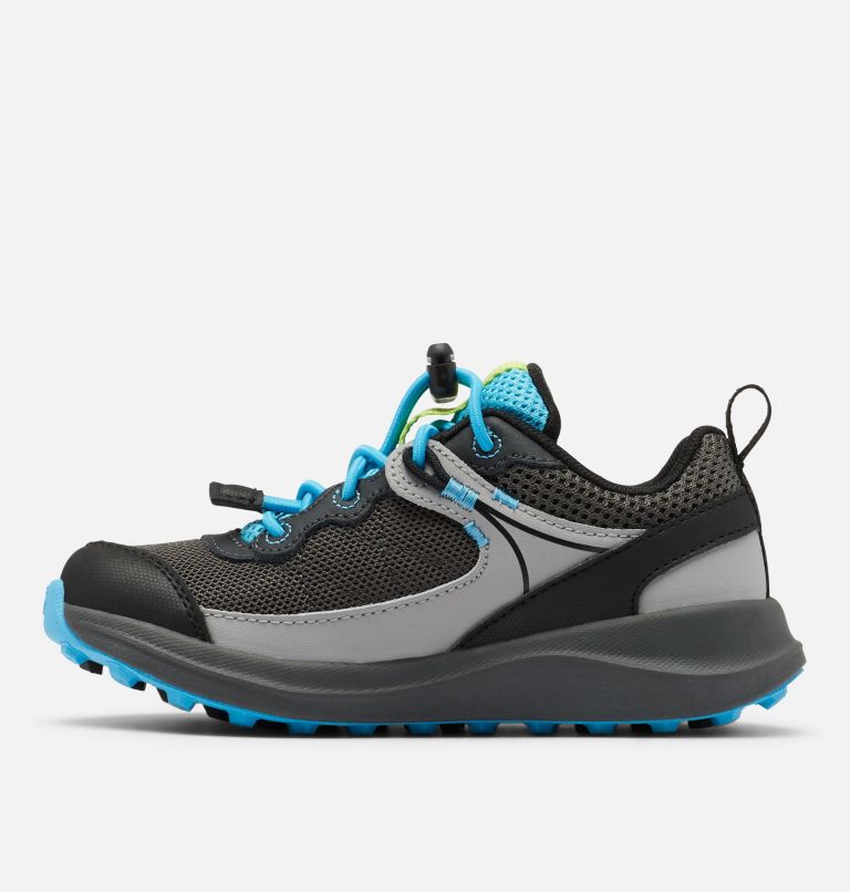 Kids' Trailstorm Walking Shoe, Color: Dark Grey, Cyan Blue, image 5