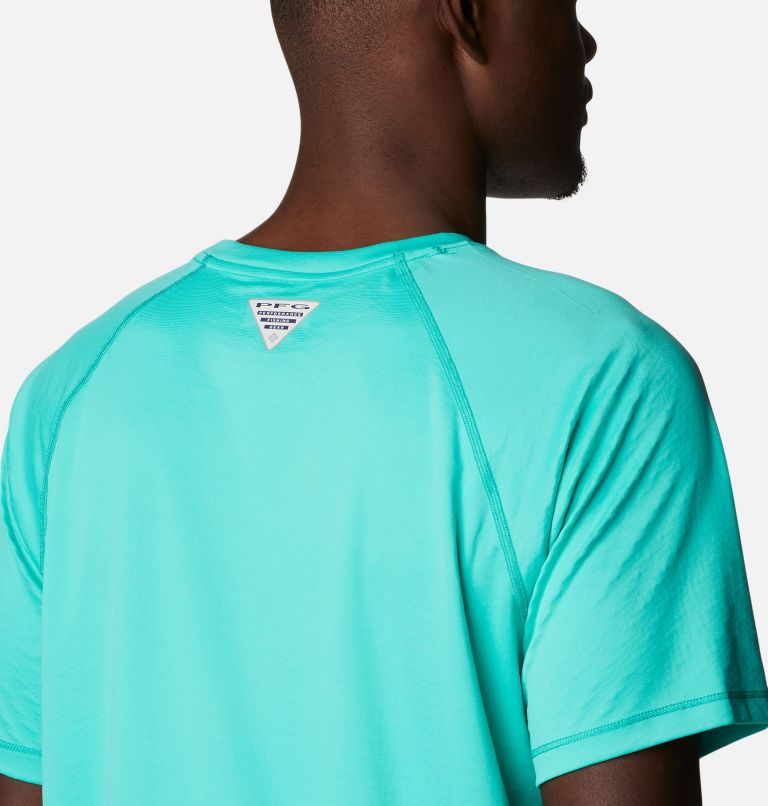 PFG ZERO Rules Ice SS Shirt | 362 | S, Color: Electric Turquoise, image 5