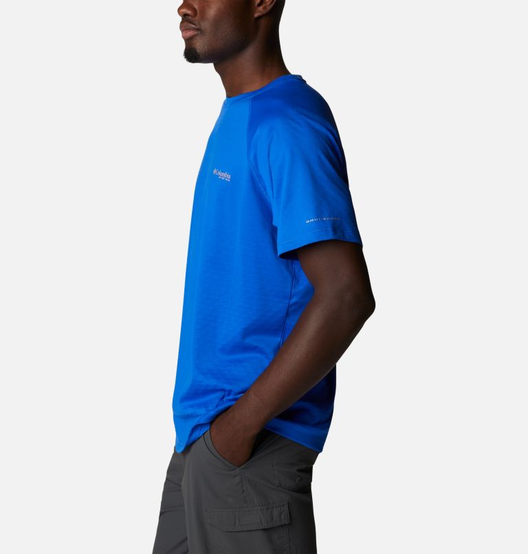 Men's PFG Zero Rules Ice Short Sleeve Shirt, Color: Blue Macaw, image 3