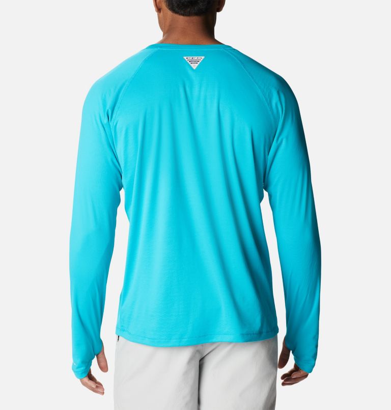 Thumbnail: Men's PFG Zero Rules Ice Long Sleeve Shirt, Color: Ocean Teal, image 2
