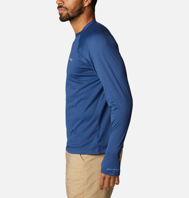 Thumbnail: Men's PFG Zero Rules Ice Long Sleeve Shirt, Color: Carbon, image 3