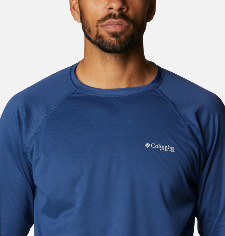 Thumbnail: Men's PFG Zero Rules Ice Long Sleeve Shirt, Color: Carbon, image 4
