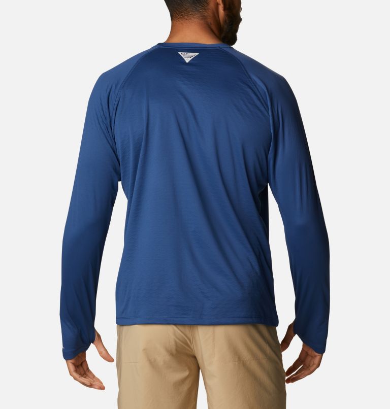 Men's PFG Zero Rules Ice Long Sleeve Shirt, Color: Carbon, image 2