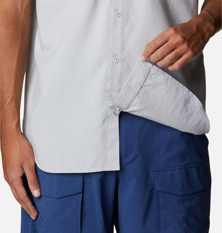 Thumbnail: Men's PFG Blood and Guts IV Woven Short Sleeve Shirt, Color: Cool Grey, image 6