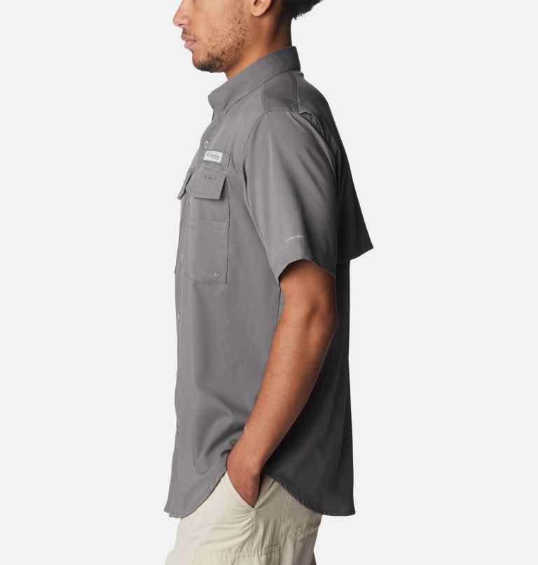 Men's PFG Blood and Guts IV Woven Short Sleeve Shirt - Tall, Color: City Grey, image 3