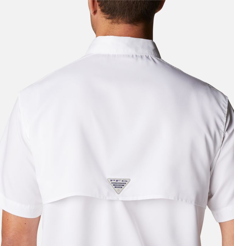 Thumbnail: Men's PFG Blood and Guts IV Woven Short Sleeve Shirt, Color: White, image 5