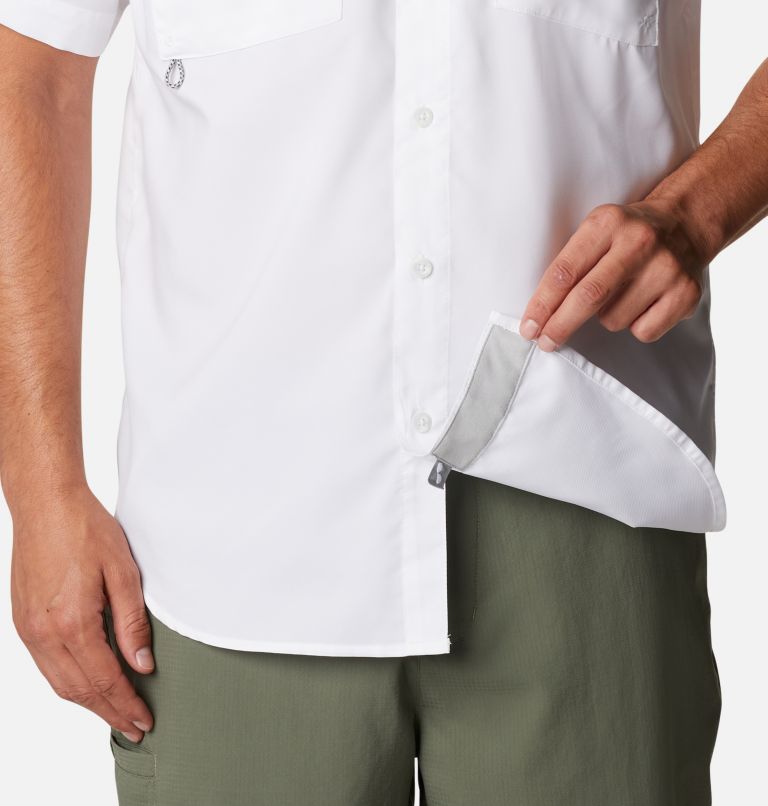 Thumbnail: Men's PFG Blood and Guts IV Woven Short Sleeve Shirt, Color: White, image 6