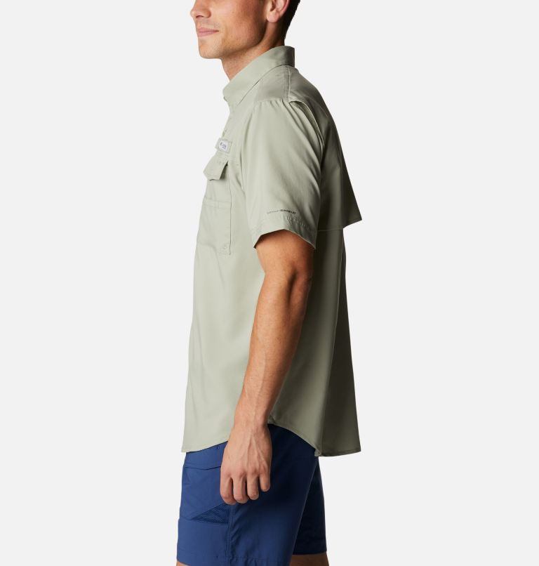 Thumbnail: Men's PFG Blood and Guts IV Woven Short Sleeve Shirt, Color: Safari, image 3