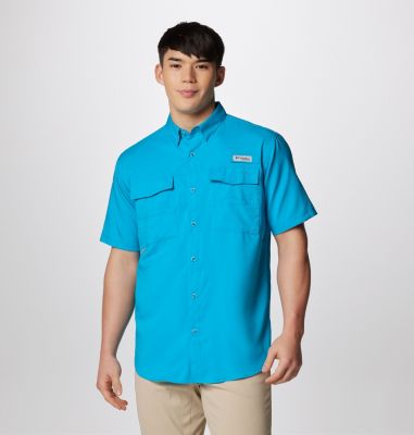 Columbia PFG Omni Shade Blue Airgill Lite Button Front Fishing Shirt Men's  NWT