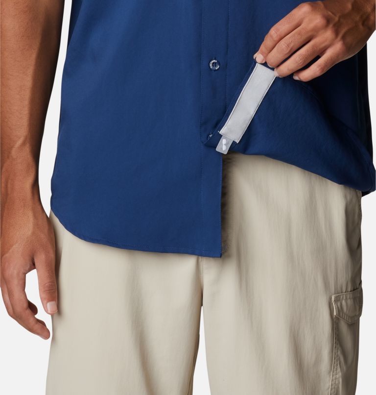 Thumbnail: Men's PFG Blood and Guts IV Woven Short Sleeve Shirt, Color: Carbon, image 6