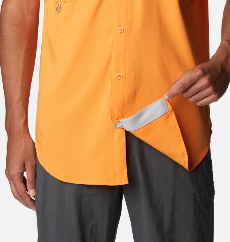 Thumbnail: Men's PFG Blood and Guts IV Woven Short Sleeve Shirt, Color: Orange Blast, image 6