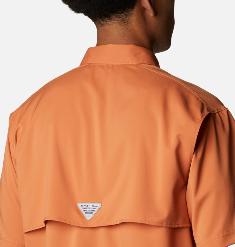 Thumbnail: Men's PFG Blood and Guts IV Woven Short Sleeve Shirt, Color: Island Orange, image 5