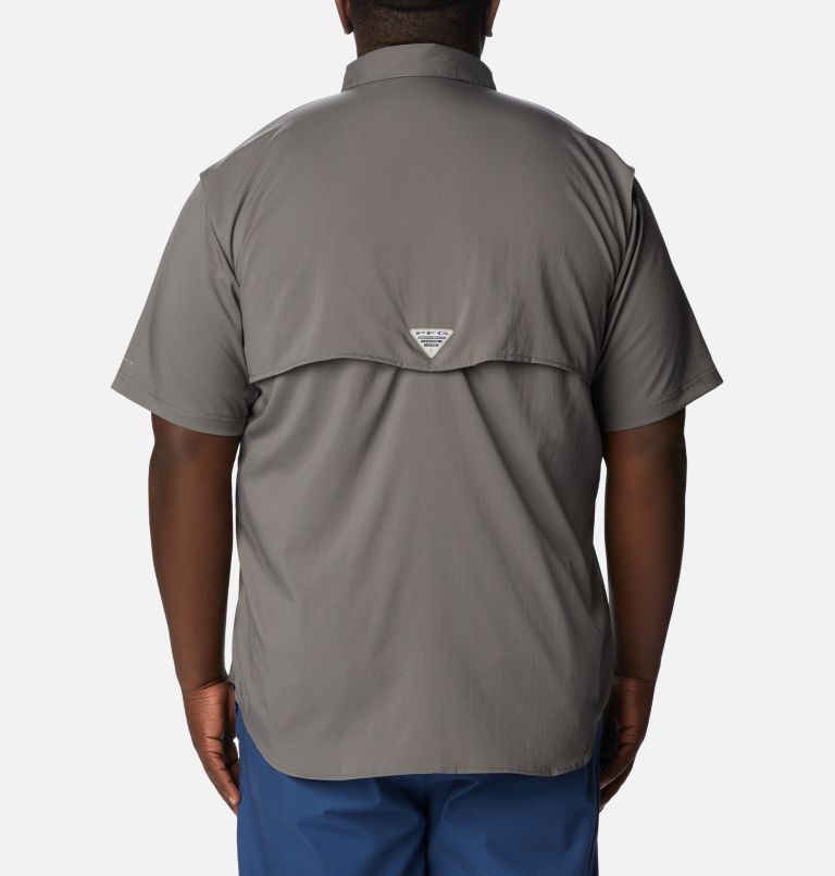 Thumbnail: Men's PFG Blood and Guts IV Woven Short Sleeve Shirt - Big, Color: City Grey, image 2