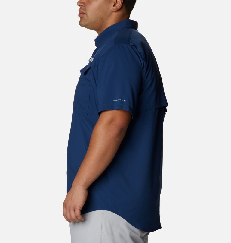 Men's PFG Blood and Guts IV Woven Short Sleeve Shirt - Big, Color: Carbon, image 3